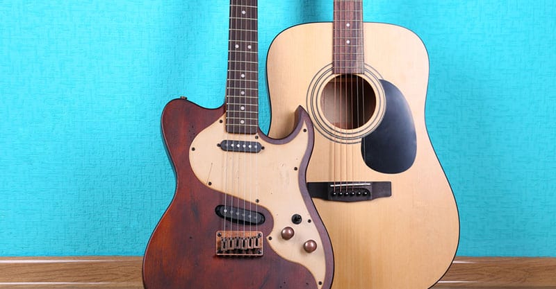 Electric guitar and Acoustic guitar