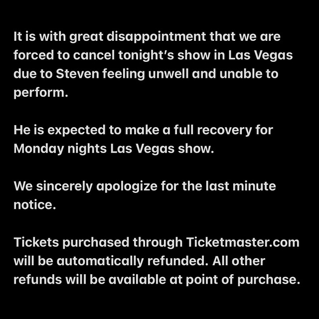 Aerosmith Cancel Vegas Show