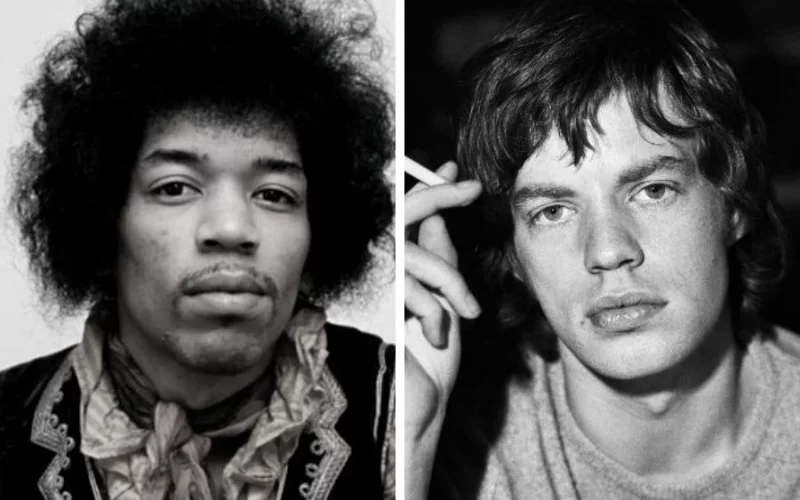Mick Jagger and jimi hendrix