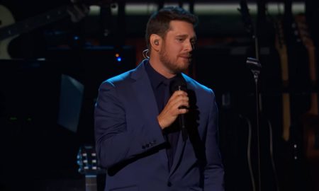 Michael Bublé is moved to tears as son Noah, 9, plays his song on the piano