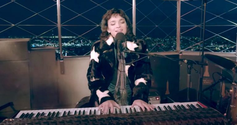 Watch Norah Jones honor her father’s dear friend George Harrison with an intimate and heartfelt rooftop performance of “Let It Be”